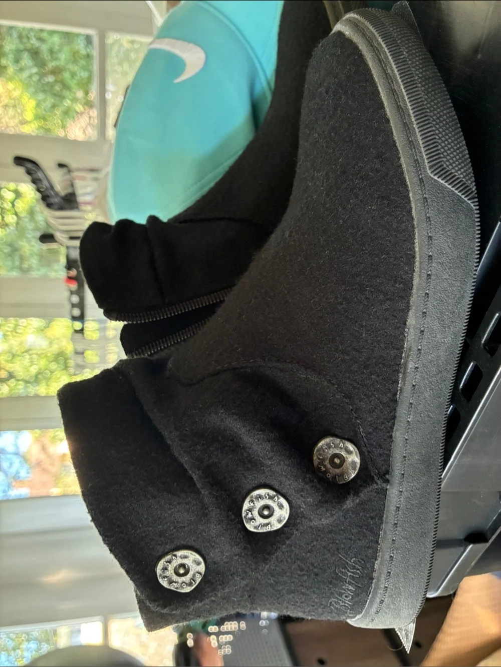Blowfish Black Button-Accent Kids Boot
